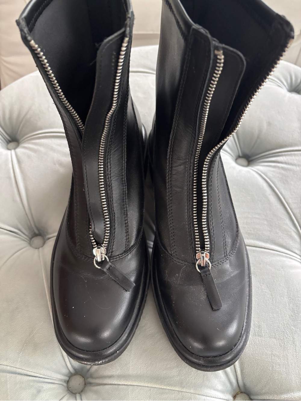 Women’s Black Zip Front Booties